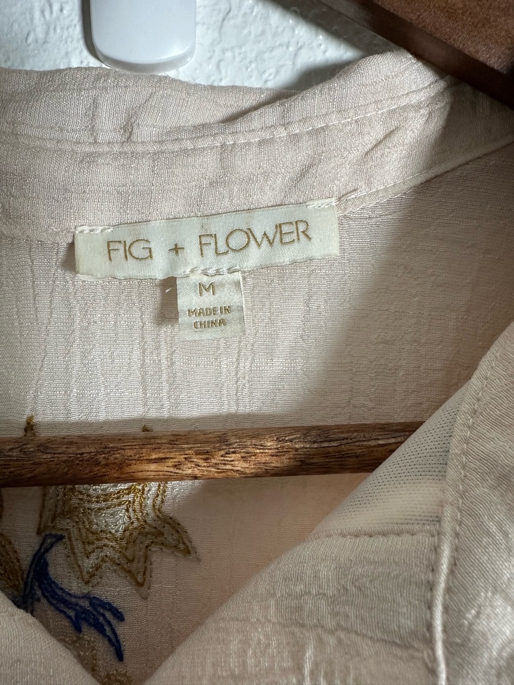Fig + Flower Estilo Tiered Floral Embroidered Dress Size M - Picture 6 of 8